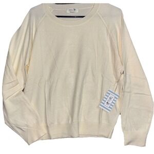 Tulip B Designed by J317 Sweater Womens Large Beige Knit Pullover Raglan Sleeve